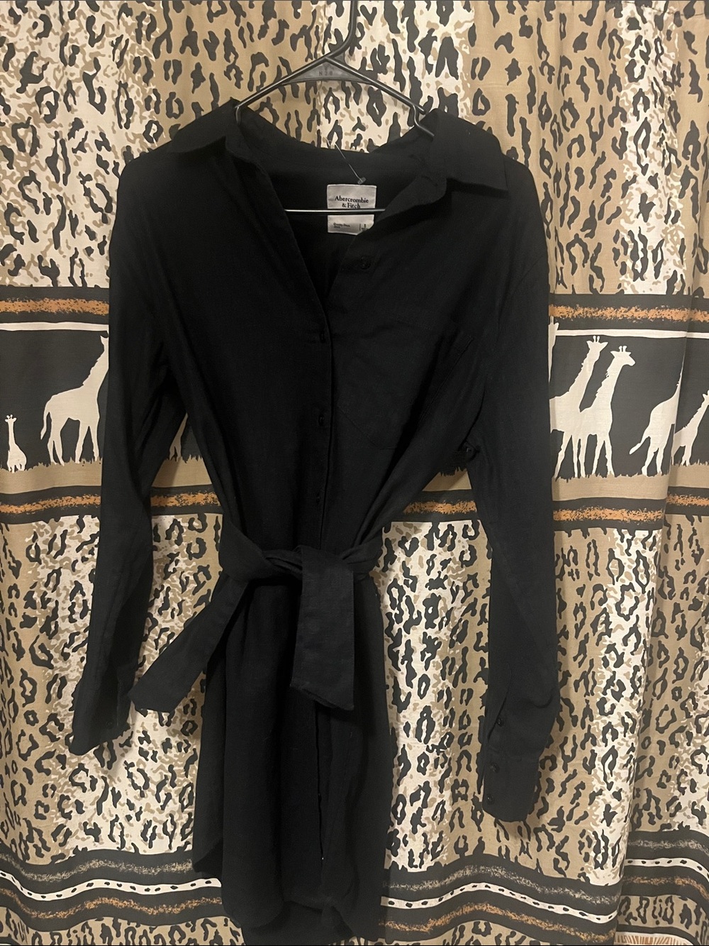 Abercrombie & Fitch Black Shirt with White Label